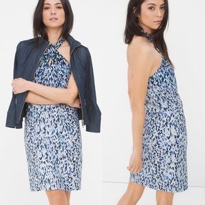 White House Black Market Printed Halter Mini Dress